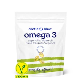 Arctic blue Vegan Omega 3 Algae (250mg DHA & Vitamin D 400IU) 90 kapslí