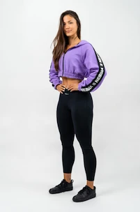 Dámská mikina Nebbia ICONIC Cropped Zip-Up Hoodie purple