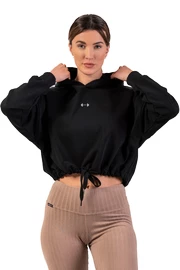 Dámská mikina Nebbia Loose Fit Crop Hoodie black