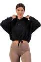 Dámská mikina Nebbia  Loose Fit Crop Hoodie black M/L