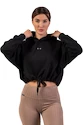 Dámská mikina Nebbia  Loose Fit Crop Hoodie black XS/S