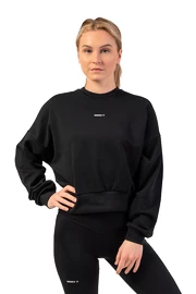 Dámská mikina Nebbia Loose Fit Sweatshirt "Feeling Good" 420 black