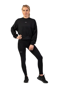 Dámská mikina Nebbia  Loose Fit Sweatshirt "Feeling Good" 420 black