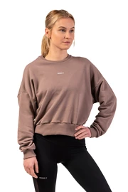 Dámská mikina Nebbia Loose Fit Sweatshirt "Feeling Good" 420 brown