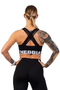 Dámská podprsenka Nebbia  Medium Impact Cross Back Sports Bra 410 black