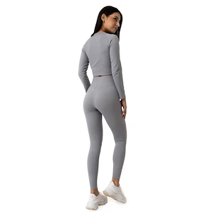 Dámské legíny GymBeam  FLO Ribbed Leggings Grey XL