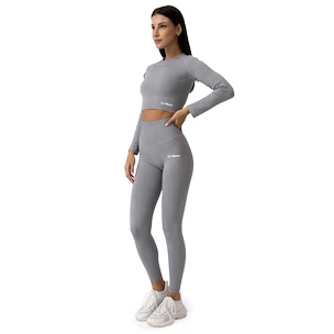 Dámské legíny GymBeam  FLO Ribbed Leggings Grey XL