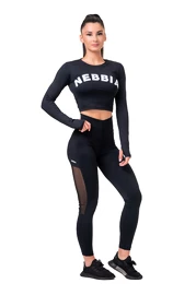 Dámské legíny Nebbia Mesh leggings high waist black