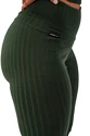 Dámské legíny Nebbia  Organic Cotton Ribbed High Waist Leggings 405 dark green