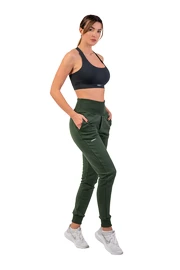 Dámské tepláky Nebbia High-Waist Loose Fit Sweatpants "Feeling Good" 409 dark green