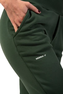 Dámské tepláky Nebbia  High-Waist Loose Fit Sweatpants "Feeling Good" 409 dark green