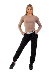 Dámské tepláky Nebbia  Iconic Mid-Waist Sweatpants 408 black