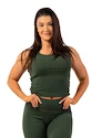 Dámské tílko Nebbia  Organic Cotton Ribbed Tank Top 414 dark green S