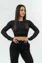 Dámské tričko Nebbia Intense Women's Long Sleeve Crop Top Perform 839 Black
