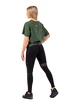 Dámské tričko Nebbia  Organic Cotton Loose Fit “The Minimalist” Crop Top 417 dark green