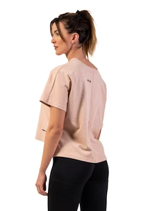 Dámské tričko Nebbia  Organic Cotton Loose Fit “The Minimalist” Crop Top 417 salmon XS/S