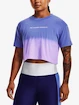 Dámské tričko Under Armour  DIP DYE CROP SS-BLU XL