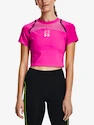 Dámské tričko Under Armour  Run Anywhere Crop SS-PNK XL