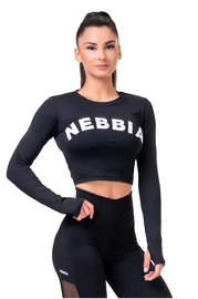 Dámský top Nebbia Hero Sporty Hero crop top long sleeve black