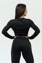 Dámský top Nebbia Intense Women's Long Sleeve Crop Top Perform 839 Black