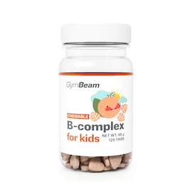 GymBeam Chewable B-complex for kids 120 tabs apricot