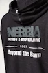 Pánská mikina Nebbia  Washed-off Zip Up Hoodie GYM BRO Black