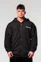 Pánská mikina Nebbia  Washed-off Zip Up Hoodie GYM BRO Black