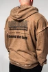 Pánská mikina Nebbia  Washed-off Zip Up Hoodie GYM BRO Light Brown