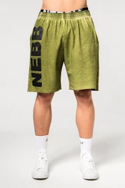 Pánské šortky Nebbia Washed-off Gym Sweatshorts NO BS Light Green