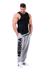 Pánské tepláky Nebbia Beast Mode On iconic sweatpants 186 grey
