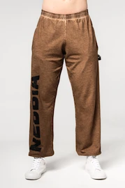 Pánské tepláky Nebbia Washed-off Gym Sweatpants Baggy Style GYM BRO Ligth Brown