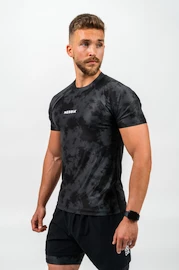 Pánské tričko Nebbia Performance+ Camouflage Compression T-shirt MAXIMUM black