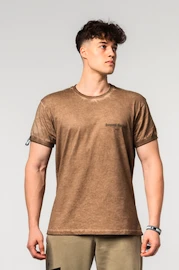 Pánské tričko Nebbia Washed-off Cotton T-shirt MAX OUT Light Brown