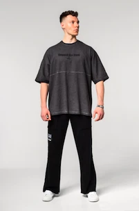 Pánské tričko Nebbia  Washed-off Oversized Heavyweight Cotton T-shirt NO SHORTCUTS Black