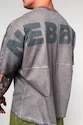 Pánské tričko Nebbia  Washed-off Oversized Heavyweight Cotton T-shirt NO SHORTCUTS Light Grey