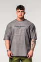 Pánské tričko Nebbia  Washed-off Oversized Heavyweight Cotton T-shirt NO SHORTCUTS Light Grey