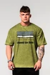 Pánské tričko Nebbia  Washed-off Oversized T-shirt HERITAGE Green