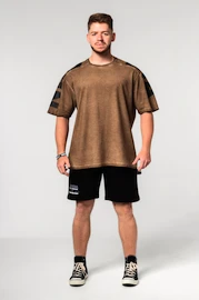 Pánské tričko Nebbia Washed-off Oversized T-shirt LIFTING CLUB Light Brown